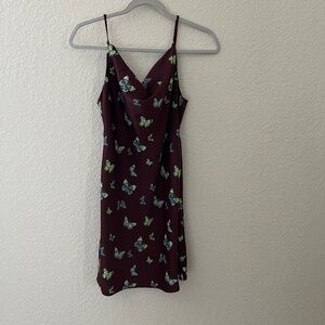 Urban Outfitters satin cowl neck mini dress size small